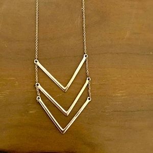 AEO statement long chevron necklace